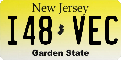 NJ license plate I48VEC