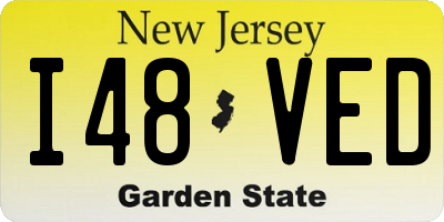 NJ license plate I48VED