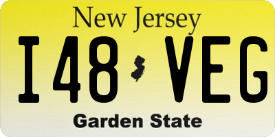 NJ license plate I48VEG