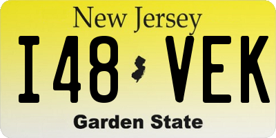 NJ license plate I48VEK