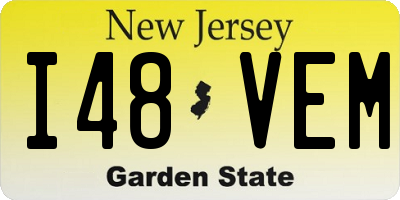 NJ license plate I48VEM