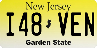 NJ license plate I48VEN