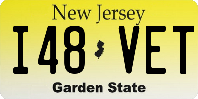 NJ license plate I48VET