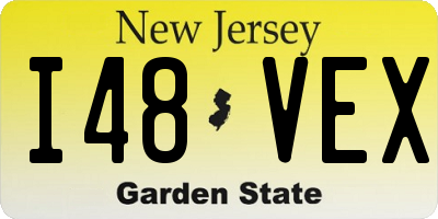 NJ license plate I48VEX