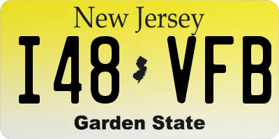NJ license plate I48VFB