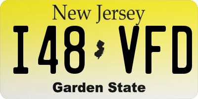 NJ license plate I48VFD
