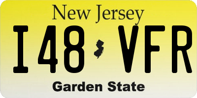 NJ license plate I48VFR
