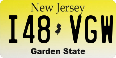 NJ license plate I48VGW