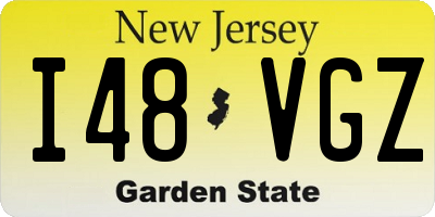 NJ license plate I48VGZ