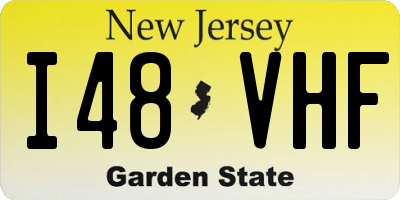 NJ license plate I48VHF