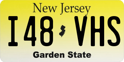NJ license plate I48VHS