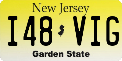 NJ license plate I48VIG