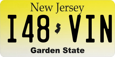 NJ license plate I48VIN