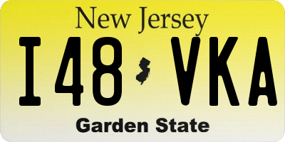 NJ license plate I48VKA