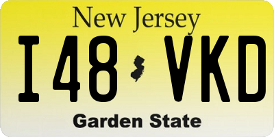 NJ license plate I48VKD