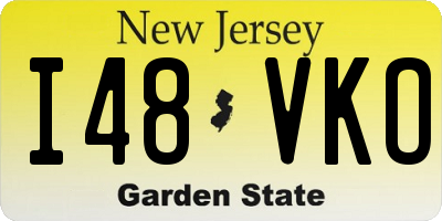 NJ license plate I48VKO