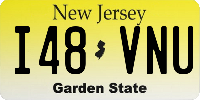 NJ license plate I48VNU