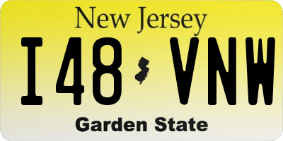 NJ license plate I48VNW