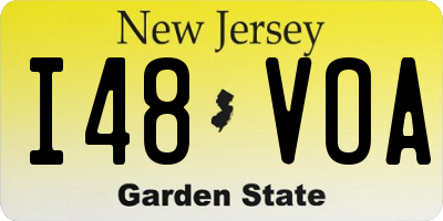 NJ license plate I48VOA