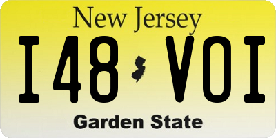 NJ license plate I48VOI
