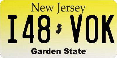 NJ license plate I48VOK