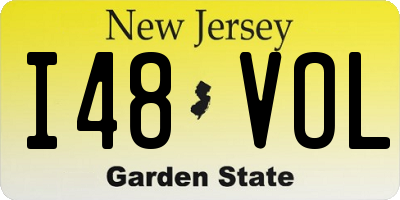 NJ license plate I48VOL