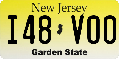 NJ license plate I48VOO