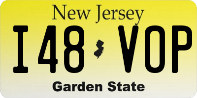 NJ license plate I48VOP