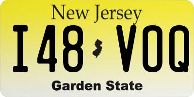 NJ license plate I48VOQ