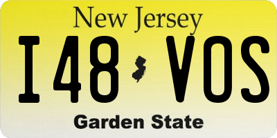 NJ license plate I48VOS