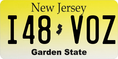 NJ license plate I48VOZ