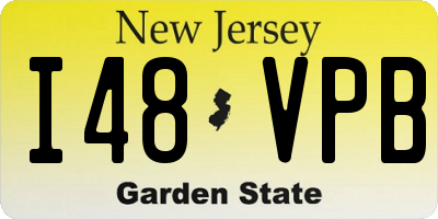 NJ license plate I48VPB