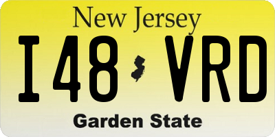 NJ license plate I48VRD