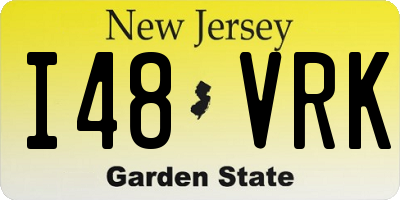 NJ license plate I48VRK
