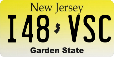 NJ license plate I48VSC