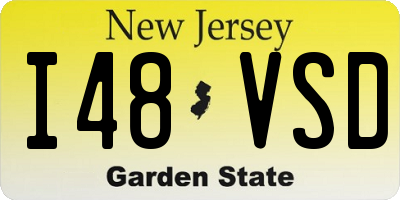 NJ license plate I48VSD