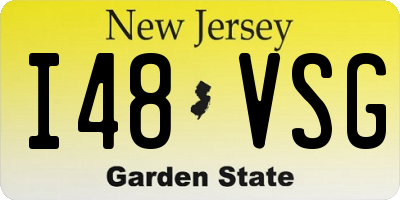NJ license plate I48VSG