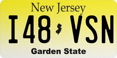 NJ license plate I48VSN