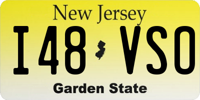 NJ license plate I48VSO