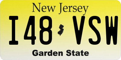 NJ license plate I48VSW