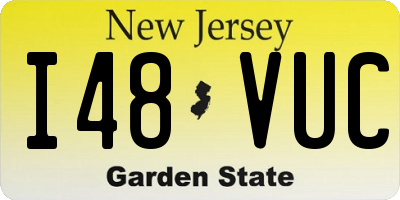NJ license plate I48VUC