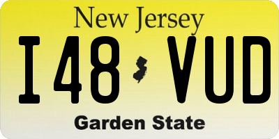 NJ license plate I48VUD
