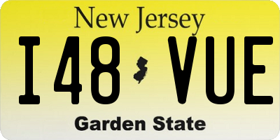 NJ license plate I48VUE
