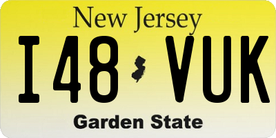NJ license plate I48VUK