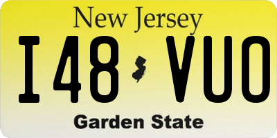 NJ license plate I48VUO