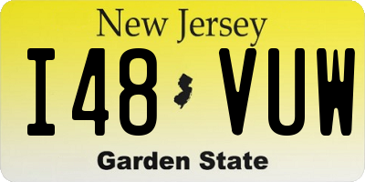 NJ license plate I48VUW
