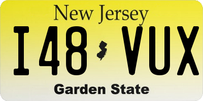 NJ license plate I48VUX