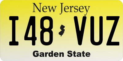 NJ license plate I48VUZ