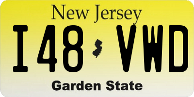 NJ license plate I48VWD