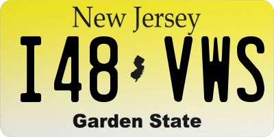 NJ license plate I48VWS